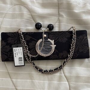Guess Black and Silver Floral Clutch TWO DAYS ONLY: until 2/7